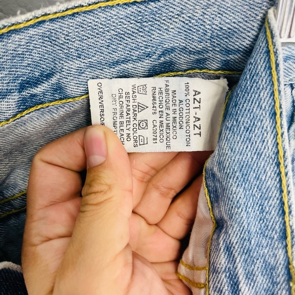 Tommy Hilfiger Vintage Y2K 2000s Bleach Cutoff high Waist Denim Studded Shorts - Picture 7 of 11